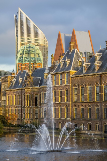 Der Binnenhof in der Innenstadt von Den Haag Niederlande Sitz des Ministerpräsidenten und der Eers