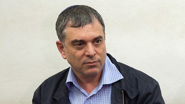 Shlomo Filber sits at the Magistrate Court during his remand in Tel Aviv