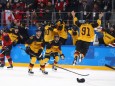 Eishockey bei Olympia 2018: Deutschland schlägt Schweden im Halbfinale