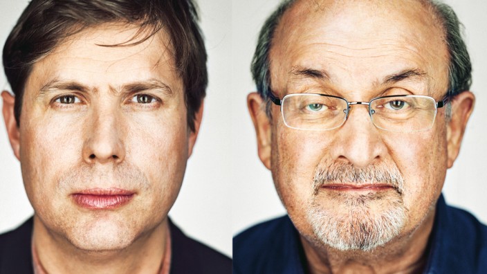 Daniel Kehlmann und Salman Rushdie im Gespräch: "Es wäre schwer, mit jemandem befreundet zu sein, dessen Arbeit man nicht schätzt", sagt Salman Rushdie (rechts) über Daniel Kehlmann.