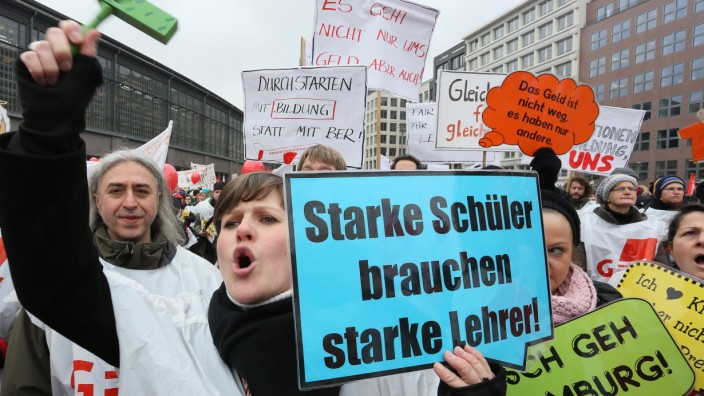 Warnstreik an Berliner Schulen