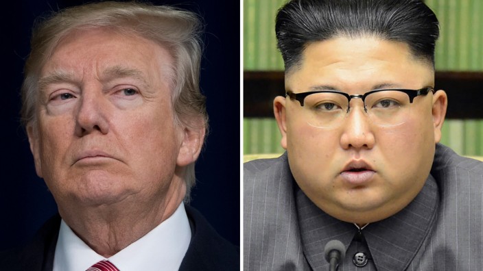 Donald Trump und Kim Jong-un: US-Präsident Trump und Nordkoreas Machhaber Kim provozieren sich seit einem guten Jahr gegenseitig mit Raketentests und verbalen Attacken. Jetzt wollen sie sich überraschend treffen.