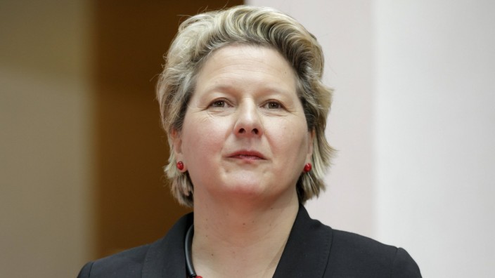 Svenja Schulze designierte Bundesumweltministerin bei der Vorstellung der neuen SPD Bundesminister