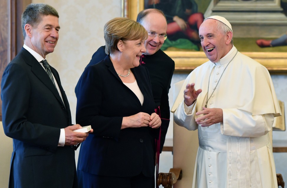 Papst Franziskus und Bundeskanzlerin Merkel