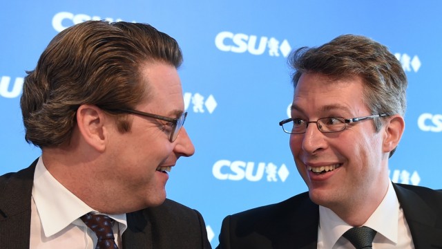 Bayern: Markus Blume (rechts) war zunächst der Stellvertreter von CSU-Generalsekretär Andreas Scheuer und übernahm dann seinen Posten.