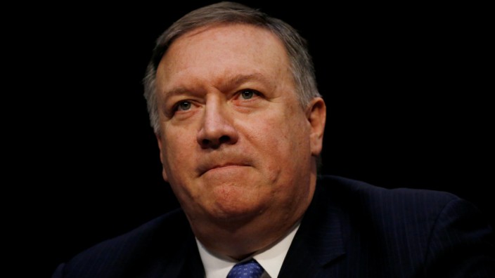 FILE PHOTO: CIA Director Mike Pompeo testifies during a Senate Intelligence Committee hearing on 'Worldwide Threats' on Capitol Hill in Washington