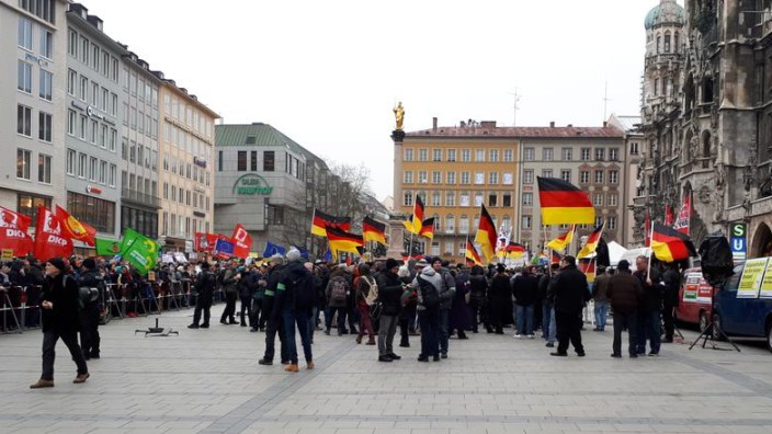 Pegida-Demonstration in München am 17.03.2018
