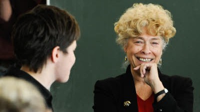 Bundespräsidentenwahl: Gesine Schwan zu Gast an der Berliner Paul-Natorp-Oberschule.