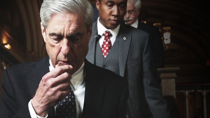 FBI-Sonderermittler Robert Mueller nach einer Anhörung im Capitol in Washington.