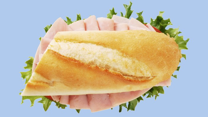 Das klassische Sandwich in Frankreich: Schinkenbaguette
