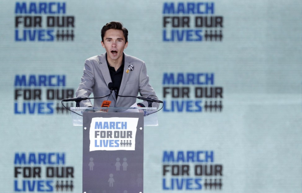 Students and young people gather for the 'March for Our Lives' rally demanding gun control in Washington