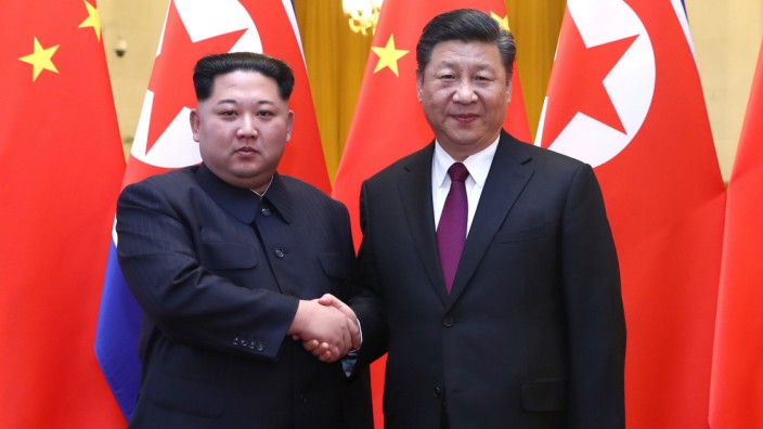 Nordkoreas Machthaber Kim Jong-un besuchte im März 2018 Chinas Staatschef Xi Jinping in Peking.
