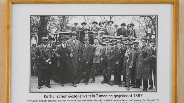 Jubiläum im Juli: Der "Katholische Gesellenverein Ismaning" vermutlich in den Jahren 1928 bis 1933.