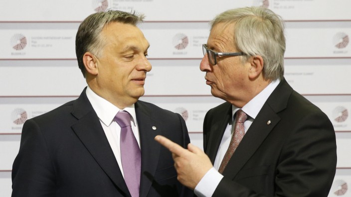EU-Kommission: EU-Kommissionspräsident Jean-Claude Juncker und Ungarns Premierminister Viktor Orbán.