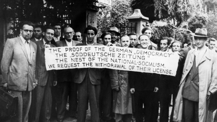 Jüdische Demonstration gegen Bericht der Süddeutschen Zeitung, 1949