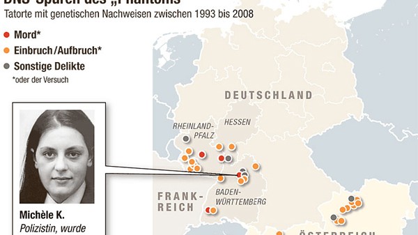 Heilbronner Polizistenmord: Spuren eines Phantoms, dass nie existierte: An diesen Orten wurden DNS-Spuren gefunden.