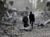 Das zerstörte Zentrum von Afrin