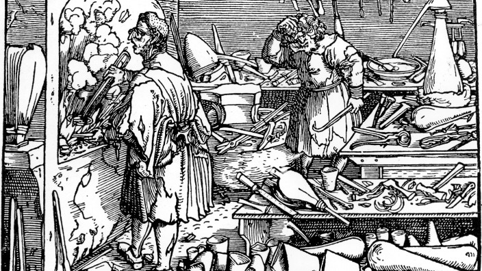 Alchimistenküche im 16. Jahrhundert