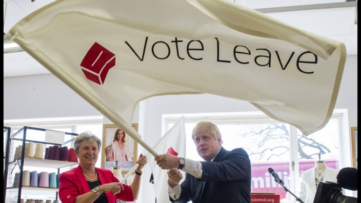 16 05 2016 London United Kingdom Boris Johnson campaigning for Vote Leave ahead of the EU refer