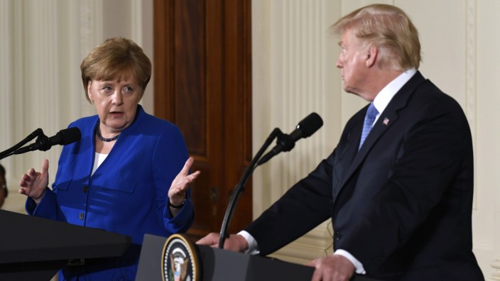 Bundeskanzlerin Merkel trifft US-Präsident Trump