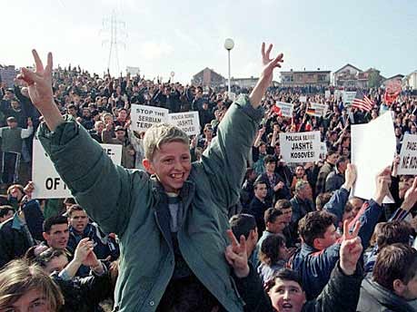 Kosovo Demonstration 1998 Reuters