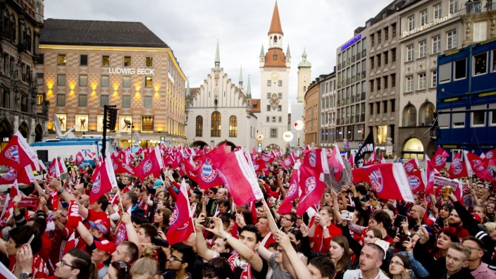 Meisterfeier des FC Bayern München auf dem Münchner Marienplatz, 2017