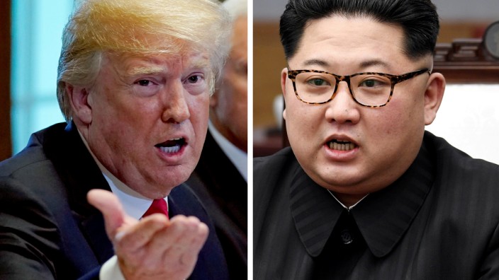 US-Präsident Donald Trump und Nordkoreas Machthaber Kim Jong-un - im Vorfeld des geplanten Gipfeltreffens 2018 gibt es Spannungen zwischen den USA und Nordkorea.