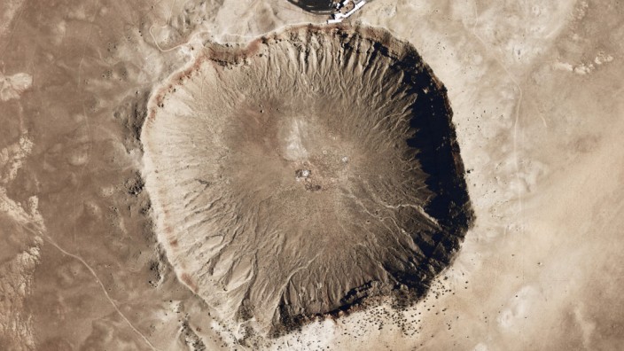 Meteor Crater also known as Barringer Crater is one of the youngest and best preserved impact crat