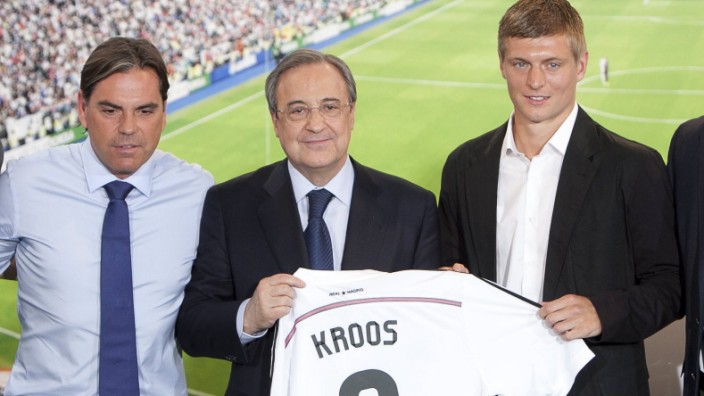Felix Kroos Brother Volker Struth Kroos Manager Toni Kroos President Florentino Perez during