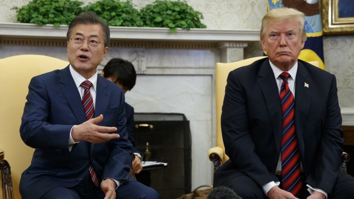 Donald Trump, Moon Jae-In Südkorea Nordkorea