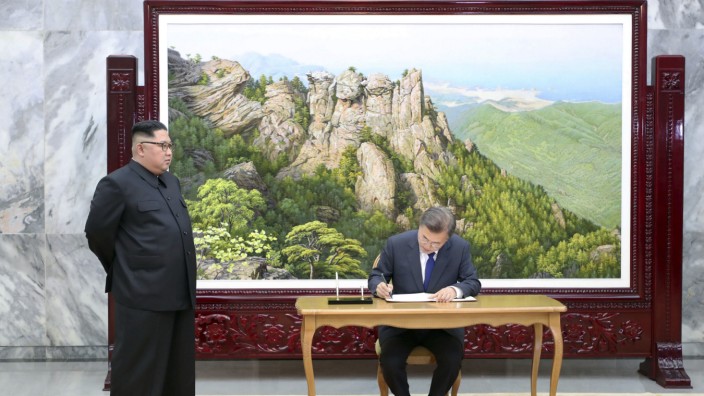 Kim Jong Un und Moon Jae-in