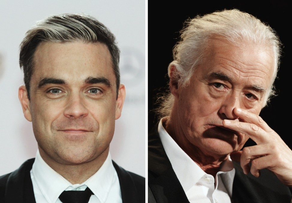 Robbie Williams und Jimmy Page