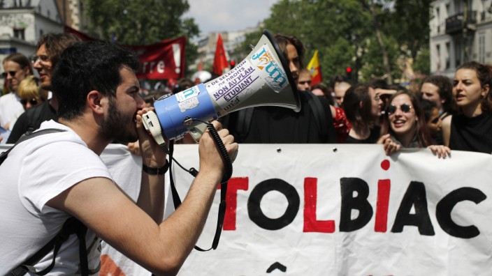 Studienplatz: Studenten der Tolbiac-Universität protestieren in Paris.