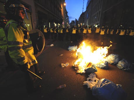 Protest aus Anlass des G-20-Gipfels in London, Foto: Reuters