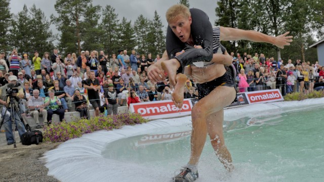 Wife Carrying World Championships in Sonkajarvi, Finland