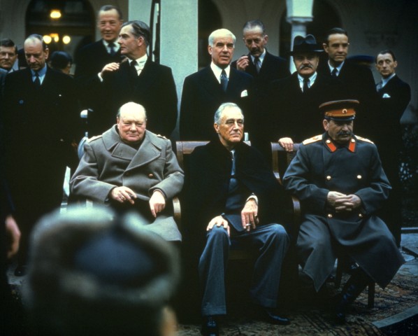 Der britische Premier Winston Churchill, US-Präsident Franklin Roosevelt und Sowjetführer Joseph Stalin