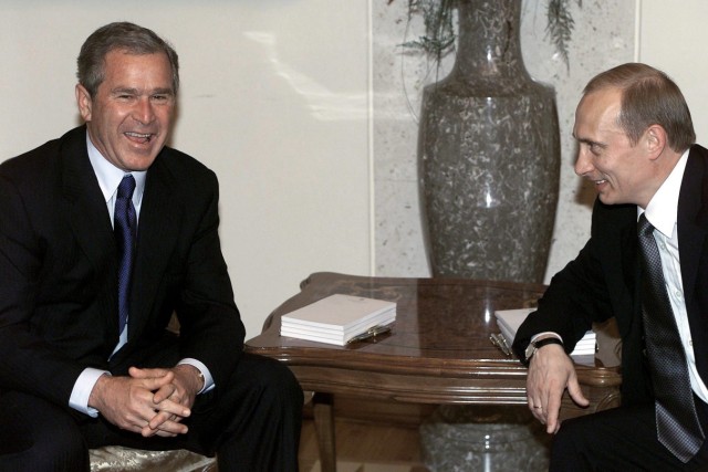 US-Präsident George W. Bush und Russlands Präsident Wladimir Putin