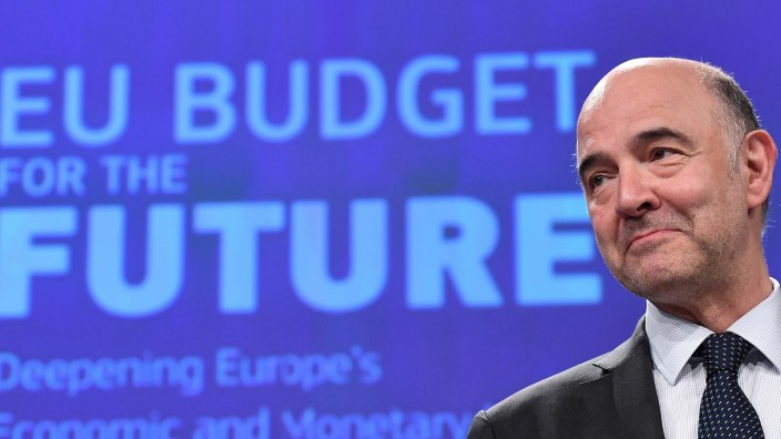 Währungsunion: Pierre Moscovici, der EU-Kommissar für Wirtschaft und Finanzen, Steuern und Zoll, bei der Europäischen Kommission in Brüssel.