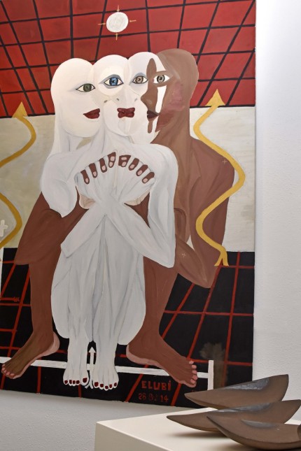 Ausstellung: Das Werk mit dem Titel "Elubi" hat Sandoval 2014 gemalt.