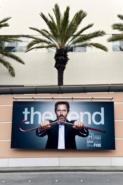 April 25 2012 Los Angeles CA USA A street facing billboard on the Fox Studios lot indicates t
