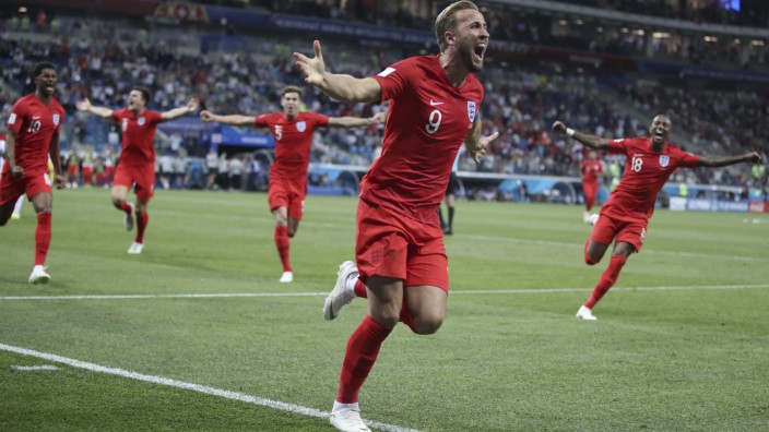 England bei der Fußball-WM: Treffer, wie sie ein Torjäger am liebsten erzielt: Harry Kane.
