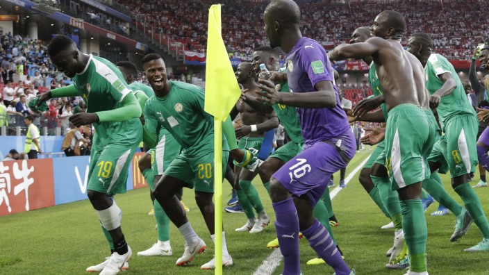 Senegal jubelt gegen Polen bei der WM 2018