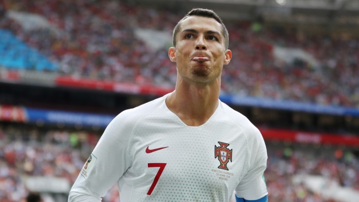 Christiano Ronaldo beim WM-Spiel 2018 gegen Marokko