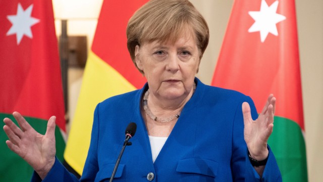 German Chancellor Angela Merkel visits Jordan, Amman - 21 Jun 2018