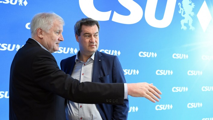 Seehofer und Söder bei CSU-Vorstandssitzung