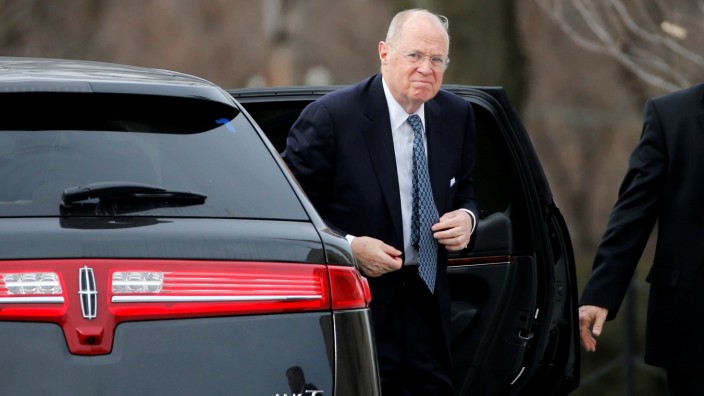 FILE PHOTO: U.S. Supreme Court Associate Justice Kennedy arrives for the funeral of fellow justice Scalia at the Basilica of the National Shrine of the Immaculate Conception in Washington