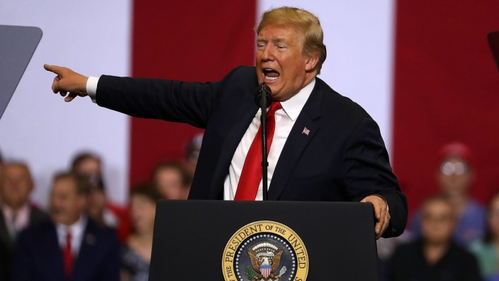 President Trump Holds Rally In Fargo, North Dakota