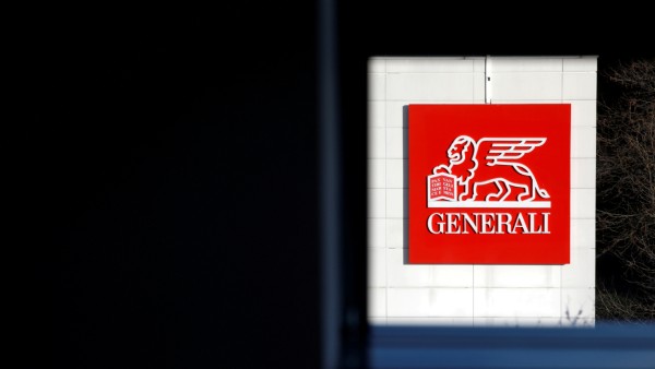 FILE PHOTO: An Assicurazioni Generali SpA's logo is seen on a building of their offices in Saint-Denis