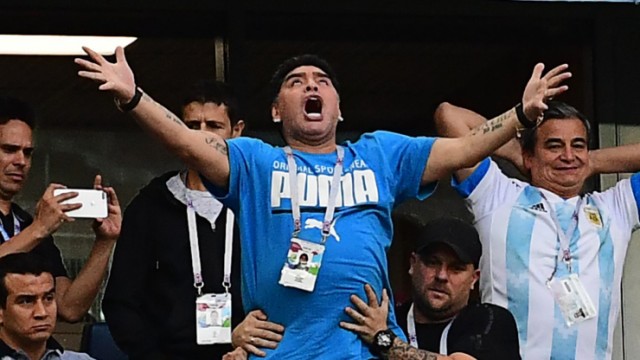 Diego Maradona bei der WM: Ein Mann außer Kontrolle: Diego Maradona.