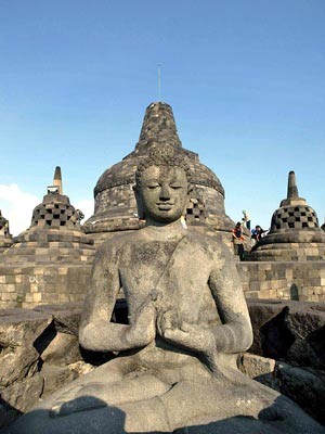 Borobudur in Indonesien, AFP